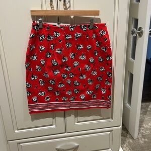 Talbots Ladybug Stretch Red Skirt Size 14